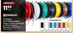 Princess Auto 12 Gauge 25 ft Primary Wire offer