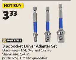 Princess Auto 3 pc Socket Driver Adapter Set offer