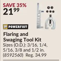 Princess Auto POWERFIST Flaring and Swaging Tool Kit offer