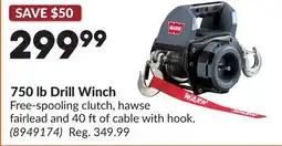 Princess Auto 750 lb Drill Winch offer