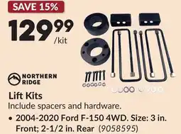 Princess Auto 2004-2020 Ford F-150 4WD. Size: 3 in. Front 2-1/2 offer