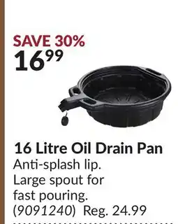 Princess Auto 16 Litre Oil Drain Pan offer