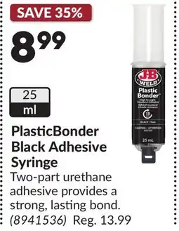Princess Auto PlasticBonder Black Adhesive Syringe offer