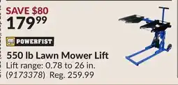 Princess Auto 550 lb Lawn Mower Li offer