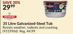 Princess Auto 35 Litre Galvanized-Steel Tub offer