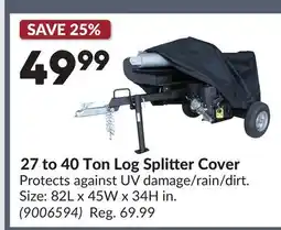 Princess Auto 27 to 40 Ton Log Splitter Cover offer