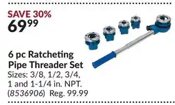 Princess Auto 6 pc Ratcheting Pipe Threader Set offer