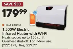 Princess Auto 1,500W Electric Infrared Heater with Wi-Fi offer