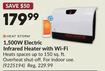 Princess Auto 1,500W Electric Infrared Heater with Wi-Fi offer