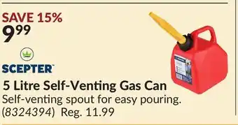Princess Auto 5 Litre Self-Venting Gas Can offer