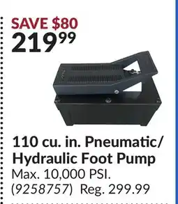 Princess Auto 110 cu. in. Pneumatic/ Hydraulic Foot Pump offer
