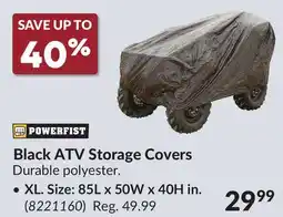 Princess Auto Black ATV Storage Covers offer