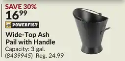 Princess Auto POWERFIST Wide-Top Ash Pail with Handle offer