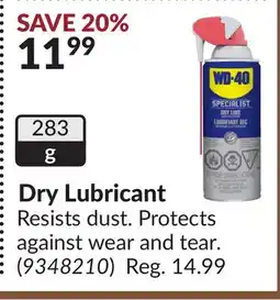 Princess Auto Dry Lubricant offer