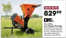 Princess Auto 3 in. 196cc Gas Chipper/Shredder offer