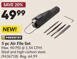 Princess Auto 5 pc Air File Set offer