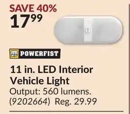 Princess Auto 11 in. LED Interior Vehicle Light offer