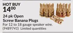 Princess Auto 24 pk Open Screw Banana Plugs offer