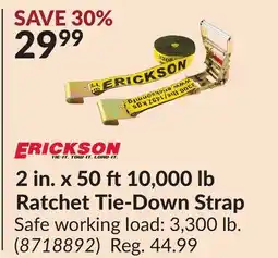 Princess Auto 2 in. x 50 ft10,000 lb Ratchet Tie-Down Strap offer