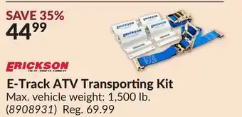 Princess Auto E-Track ATV Transporting Kit offer