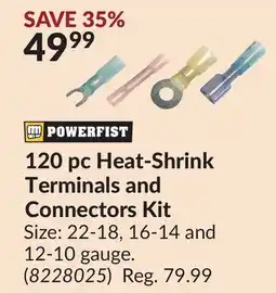 Princess Auto 120 pc Heat-Shrink Terminals and Connectors Kit offer