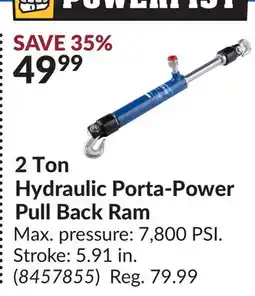 Princess Auto 2 Ton Hydraulic Porta-Power Pull Back Ram offer