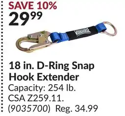 Princess Auto 18 in. D-Ring Snap Hook Extender offer