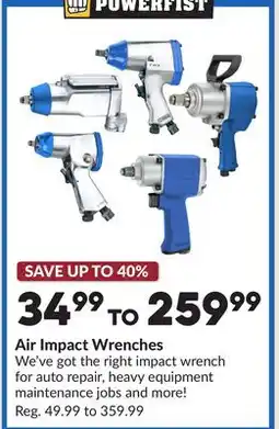Princess Auto Air Impact Wrenches offer