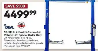 Princess Auto 10,000 lb 2-Post Bi-Symmetric Vehicle Lift, Special Order Only offer