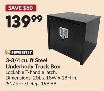 Princess Auto 3-3/4 cu. ftSteel Underbody Truck Box offer