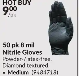 Princess Auto 50 pk 8 mil Nitrile Gloves Medium offer