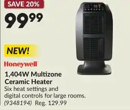 Princess Auto 1,404W Multizone Ceramic Heater offer