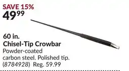 Princess Auto 60 in. Chisel-Tip Crowbar offer