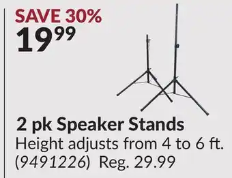 Princess Auto 2 pk Speaker Stands offer