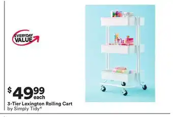 Michaels 3-Tier Lexington rolling Cart by Simply Tidy offer