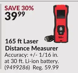 Princess Auto 165 ftLaser Distance Measurer offer