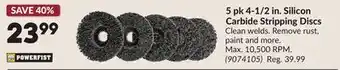 Princess Auto 5 pk 4-1/2 in. Silicon Carbide Stripping Discs offer