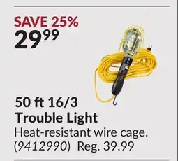 Princess Auto 50 ft16/3 Trouble Light offer