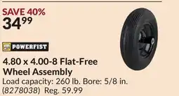 Princess Auto 4.80 x 4.00-8 Flat-Free Wheel Assembly offer