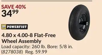Princess Auto 4.80 x 4.00-8 Flat-Free Wheel Assembly offer