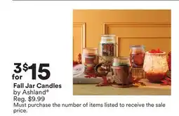 Michaels Fall Jar Candles by Ashland offer