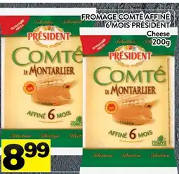 Supermarché PA FROMAGE COMTÉ AFFINÉ 6 MOIS PRÉSIDENT | Cheese offer