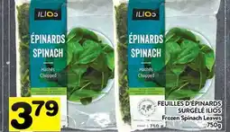 Supermarché PA FEUILLES D'ÉPINARDS SURGÉLÉ ILIOS | Frozen Spinach Leaves offer