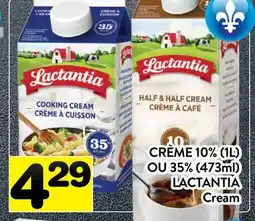 Supermarché PA CRÈME 10% (1L) OU 35% (473ml) |LACTANTIA Cream offer