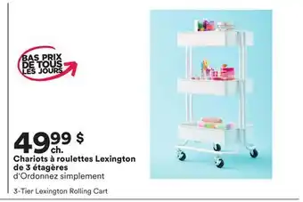 Michaels Chariots à roulettes Lexington de 3 étagères d'Ordonnez simplement offer