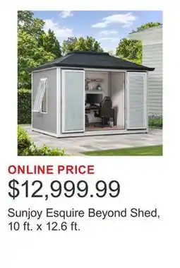 Costco Sunjoy Esquire Beyond Shed, 10 ft. x 12.6 ft offer