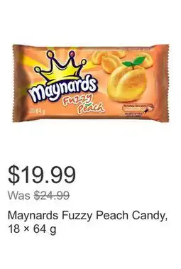 Costco Maynards Fuzzy Peach Candy, 18 × 64 g offer