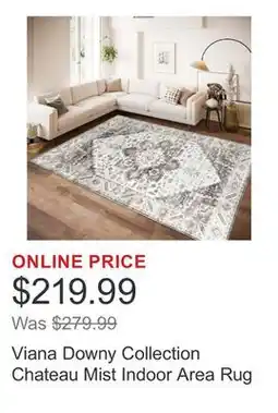 Costco Viana Downy Collection Chateau Mist Indoor Area Rug offer