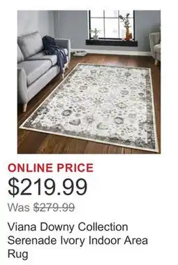 Costco Viana Downy Collection Serenade Ivory Indoor Area Rug offer