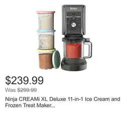 Costco Ninja CREAMi XL Deluxe 11-in-1 Ice Cream and Frozen Treat Maker with 4 Pints and Lids offer